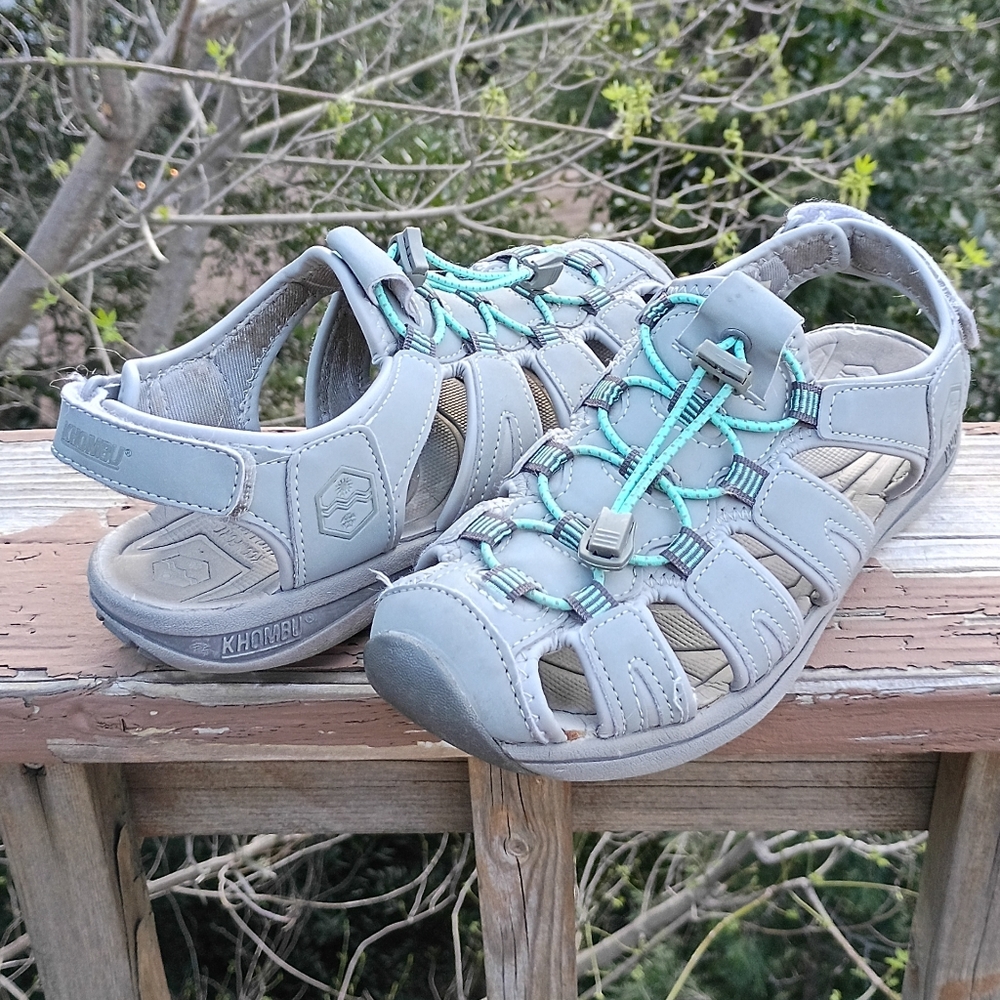 Khombu Ashley Gray Women's Sandals Sz 7
